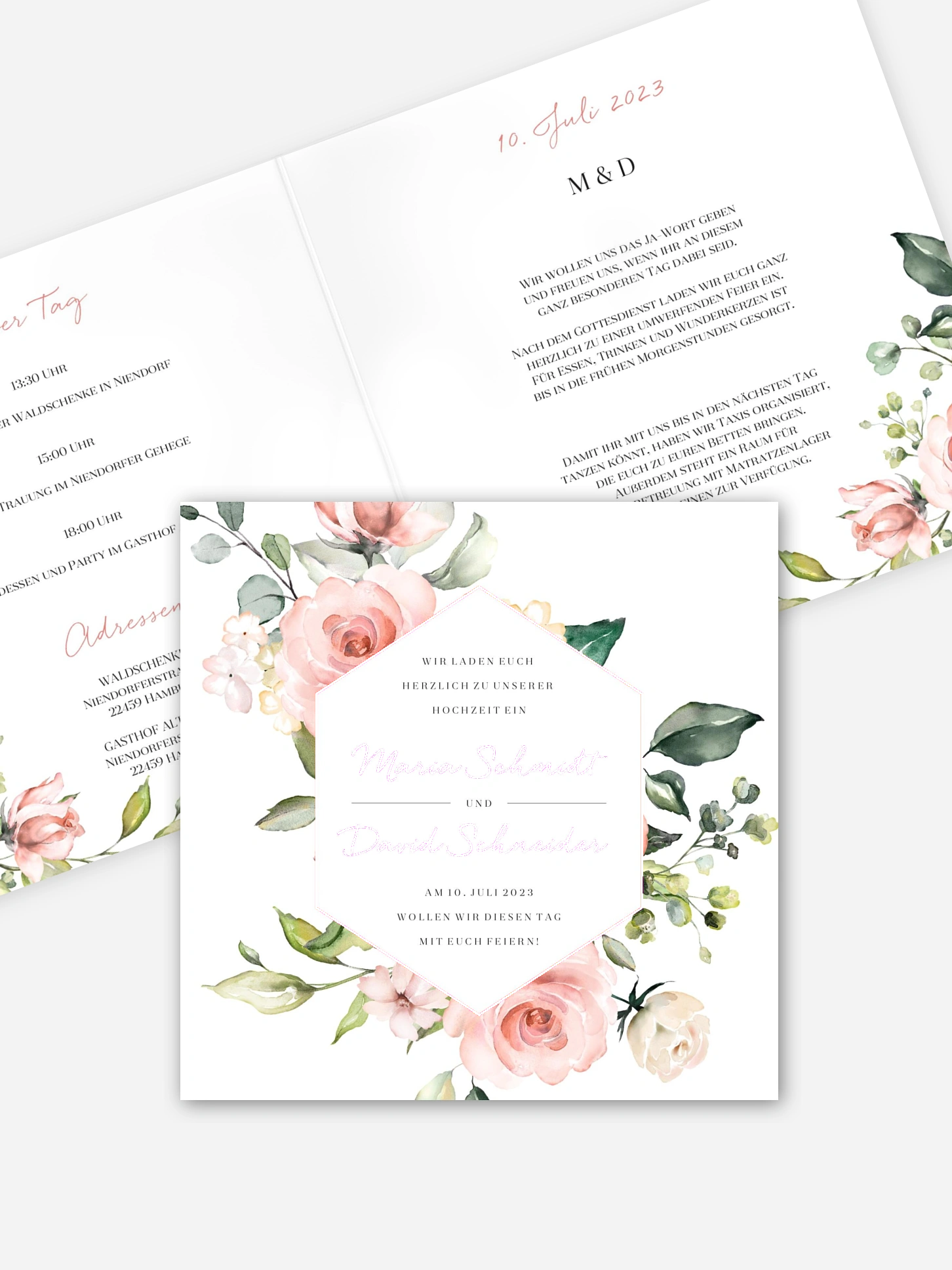 Hochzeitseinladung Soft Florals