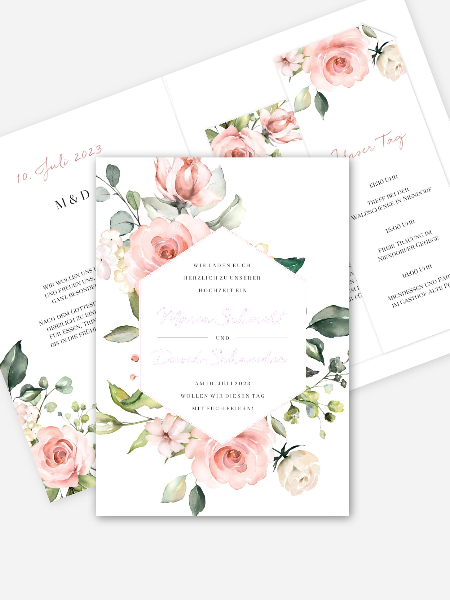 Hochzeitseinladung Soft Florals