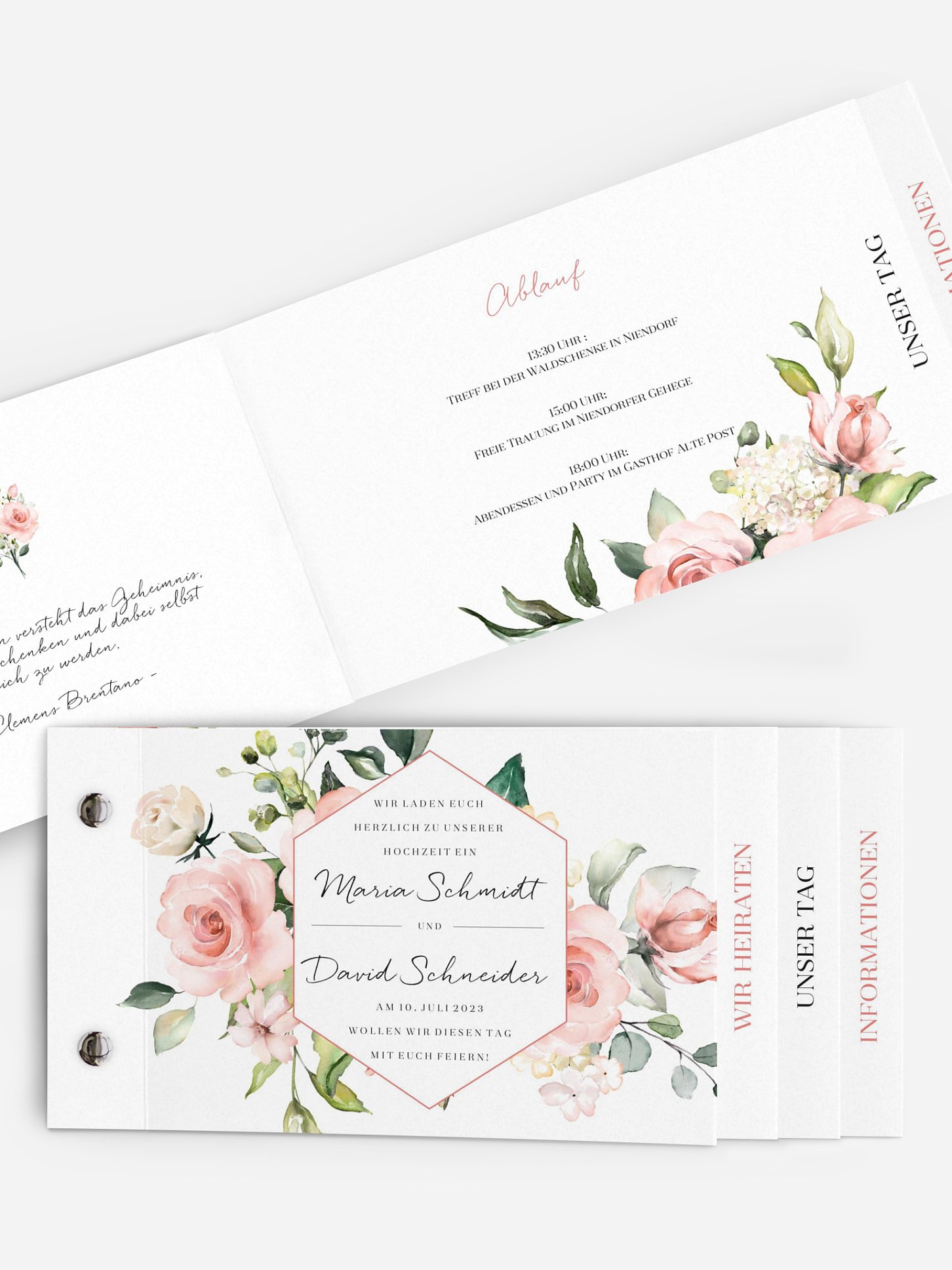 Hochzeitseinladung Soft Florals