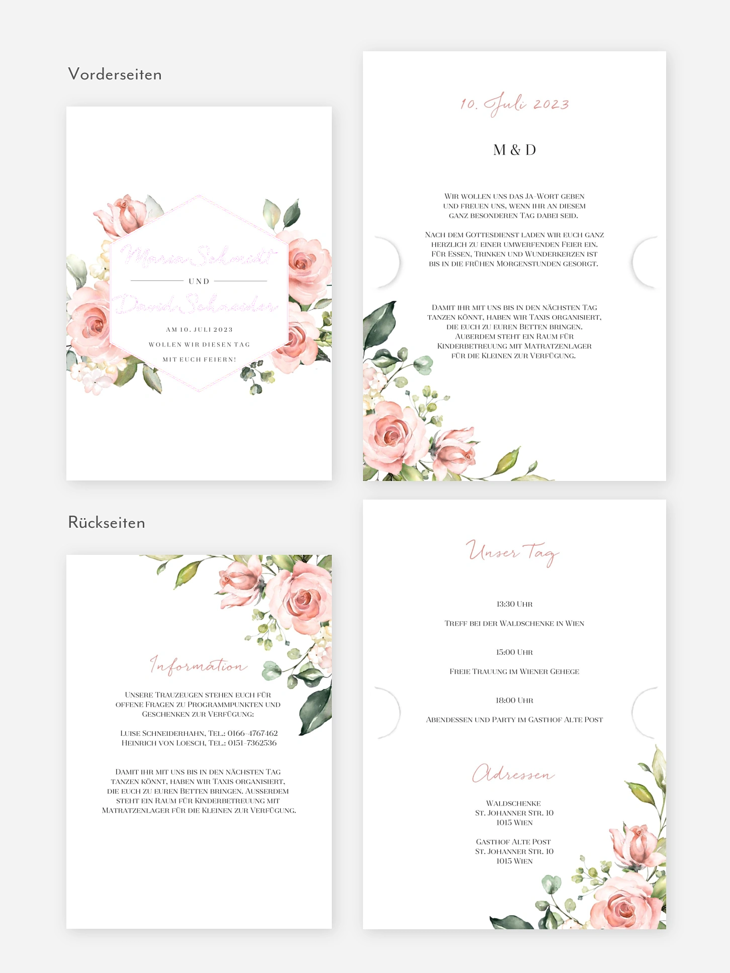 Hochzeitseinladung Soft Florals