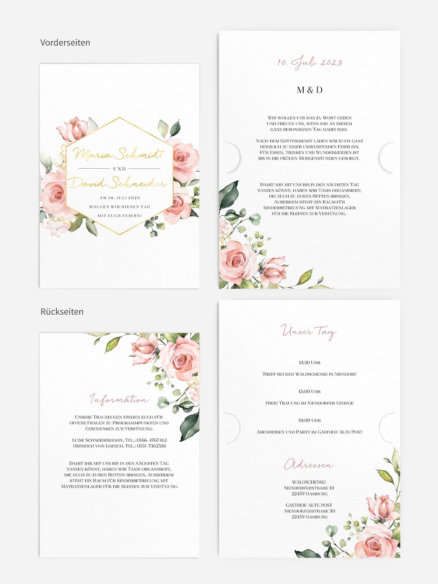 Hochzeitseinladung Soft Florals