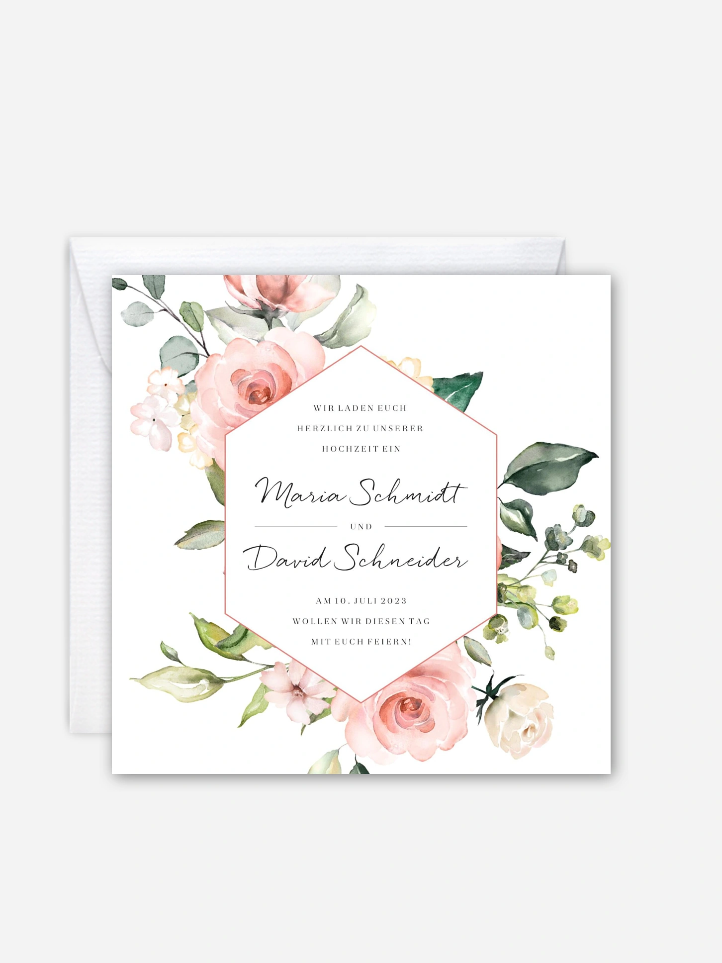 Hochzeitseinladung Soft Florals