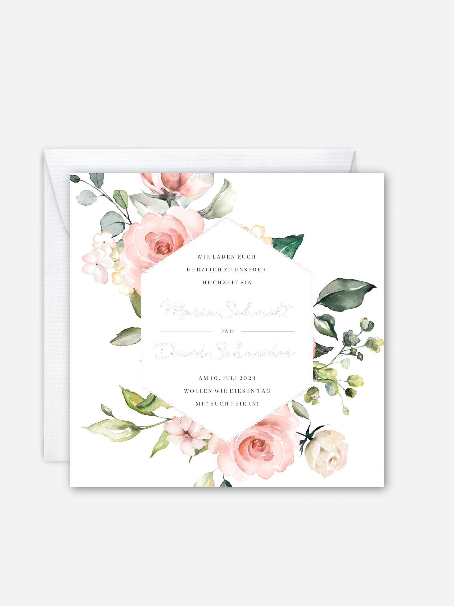 Hochzeitseinladung Soft Florals