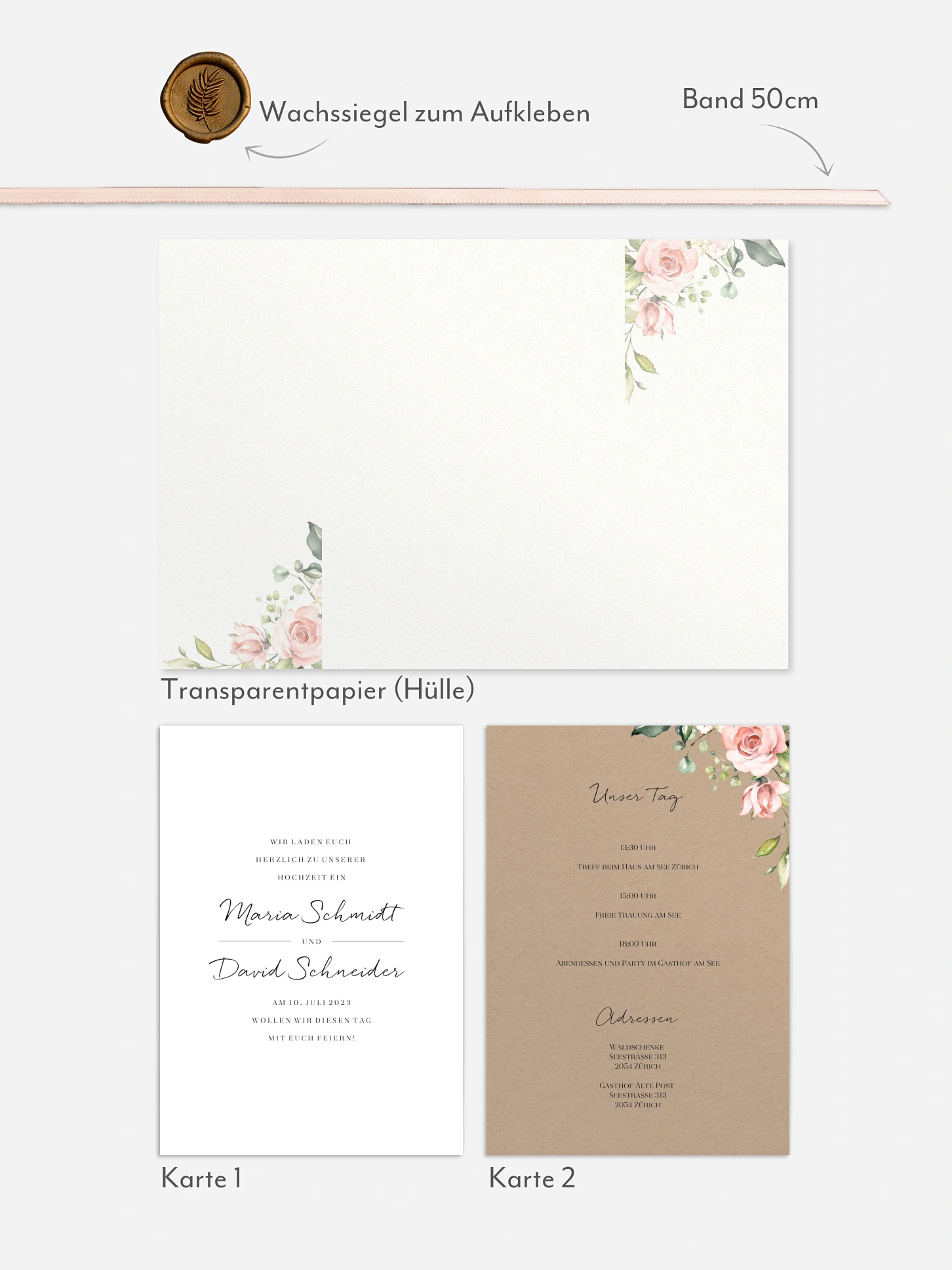 Hochzeitseinladung Soft Florals