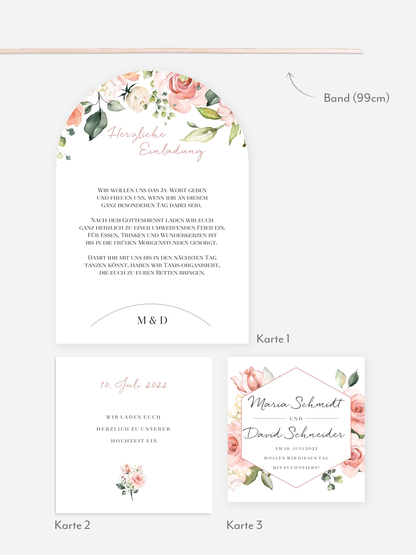 Hochzeitseinladung Soft Florals