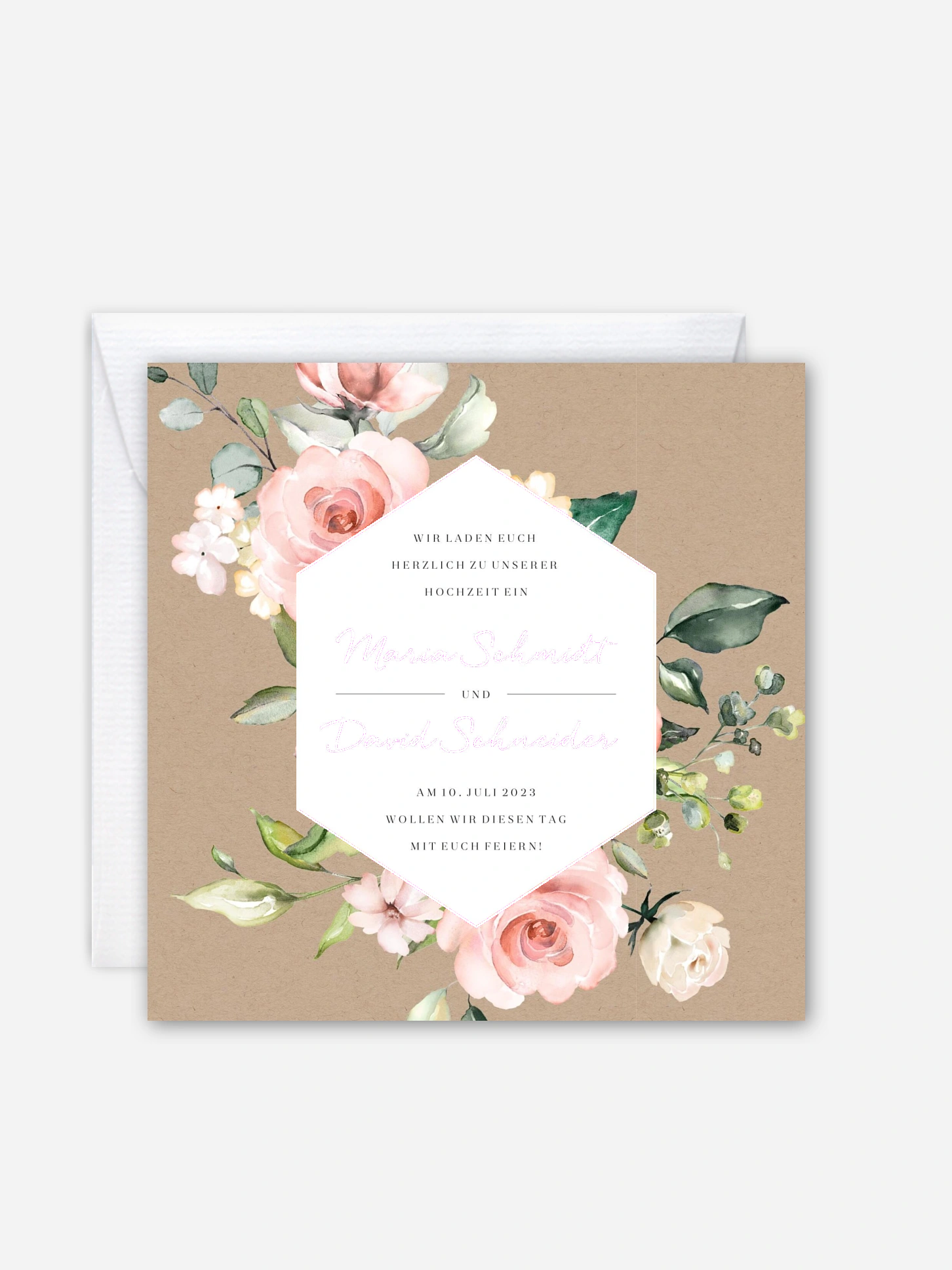Hochzeitseinladung Soft Florals