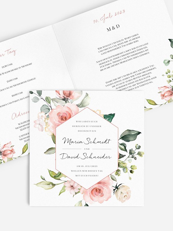 Hochzeitseinladung Soft Florals
