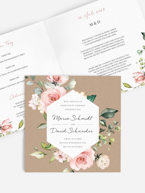 Hochzeitseinladung Soft Florals