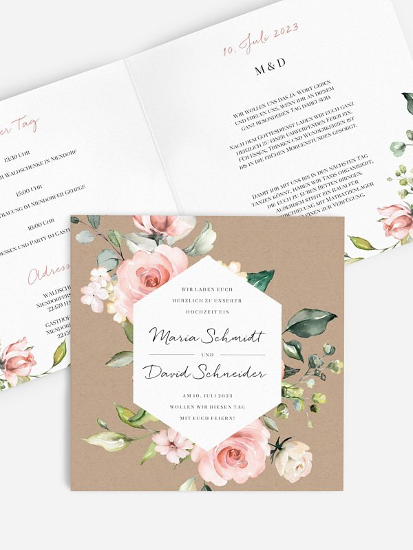 Hochzeitseinladung Soft Florals