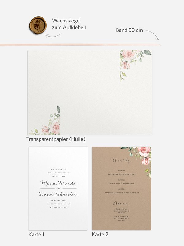 Hochzeitseinladung Soft Florals