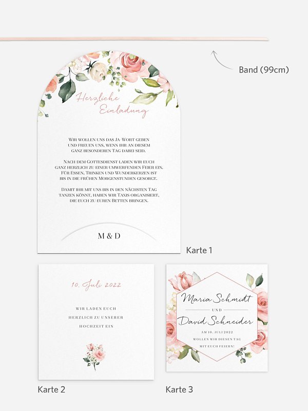 Hochzeitseinladung Soft Florals