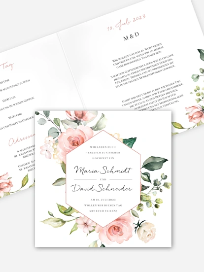 Hochzeitseinladung Soft Florals
