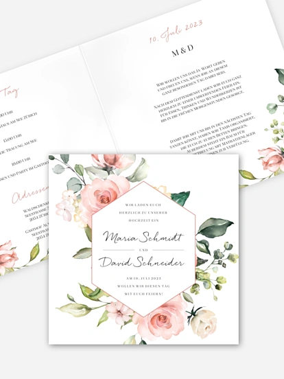Hochzeitseinladung Soft Florals