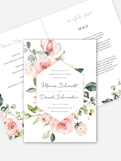 Hochzeitseinladung Soft Florals