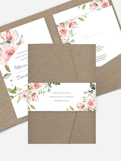 Hochzeitseinladung Soft Florals