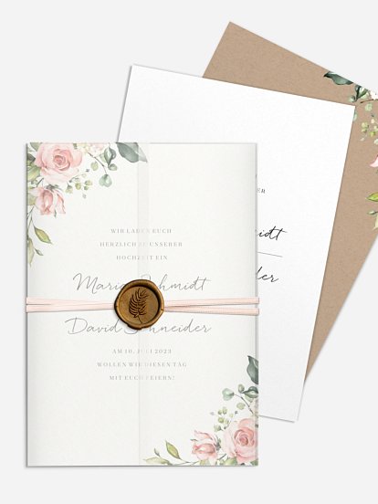 Hochzeitseinladung Soft Florals