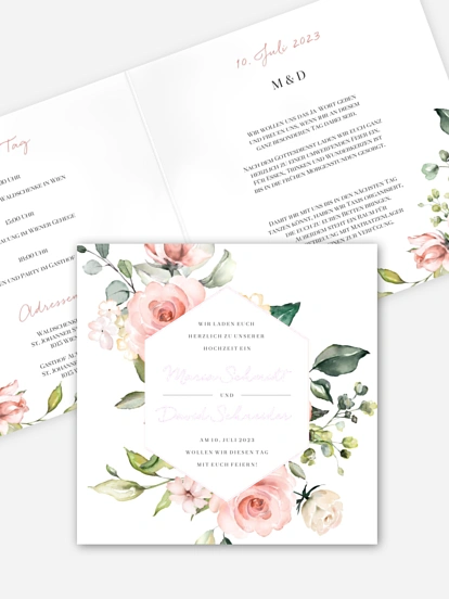 Hochzeitseinladung Soft Florals