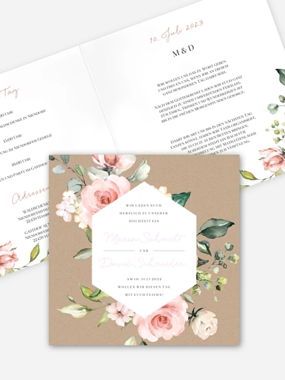 Hochzeitseinladung Soft Florals