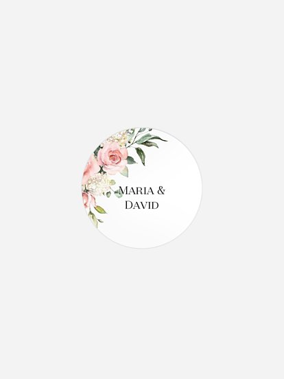 Geschenkaufkleber Hochzeit Soft Florals