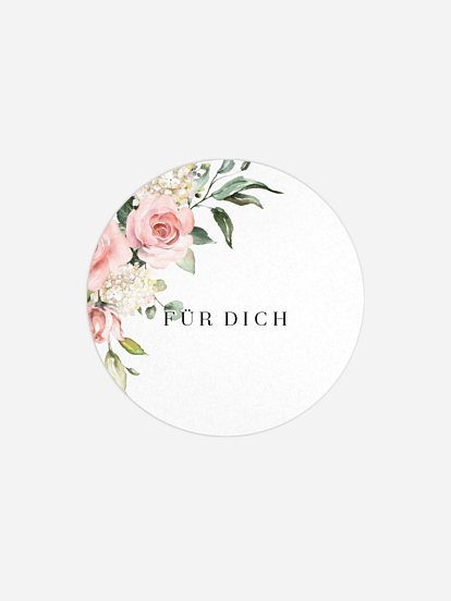 Geschenkaufkleber Hochzeit Soft Florals