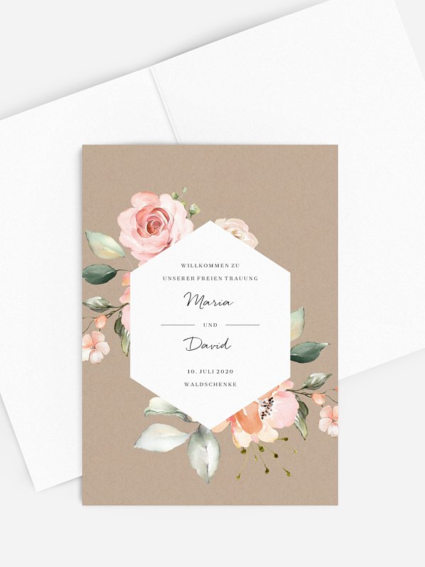 Kirchenheft Hochzeit Soft Florals