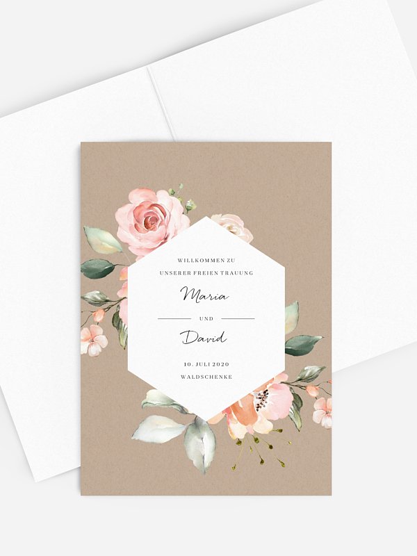 Kirchenheft Hochzeit Soft Florals