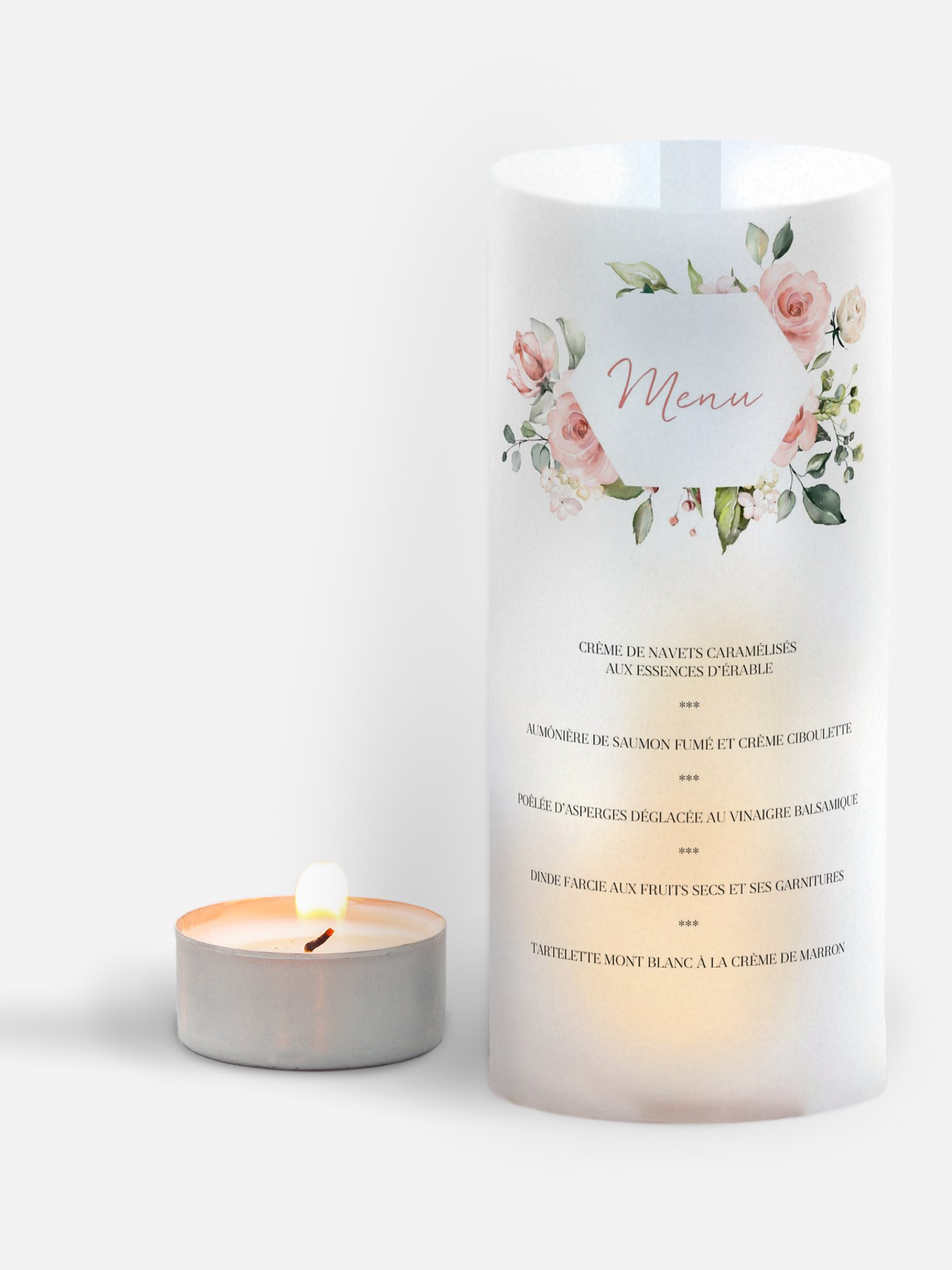 Menu mariage Soft Florals