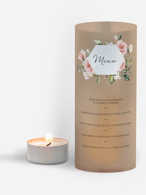 Menu mariage Soft Florals