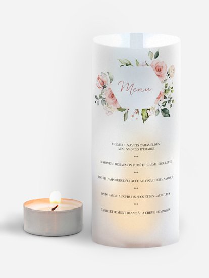 Menu mariage Soft Florals