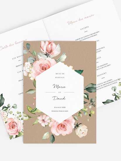 Menu De Mariage A Personnaliser Faireparterie