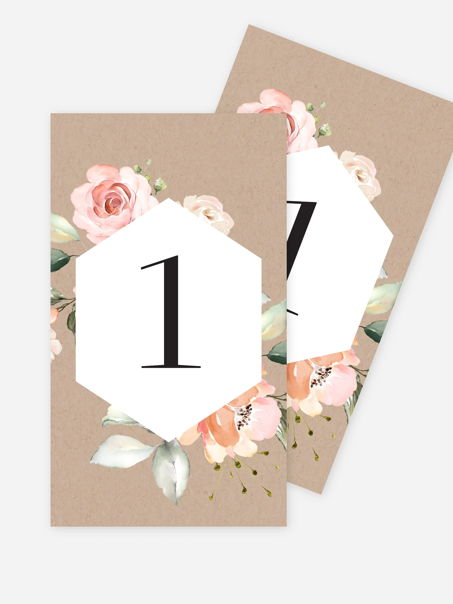 Tischnummer Soft Florals