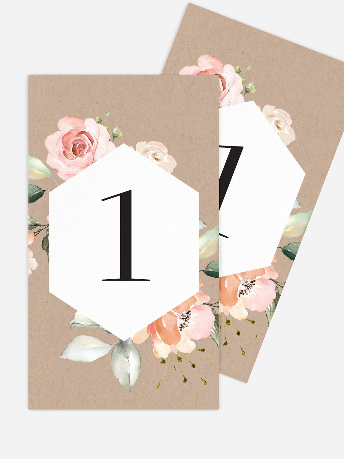 Tischnummer Soft Florals