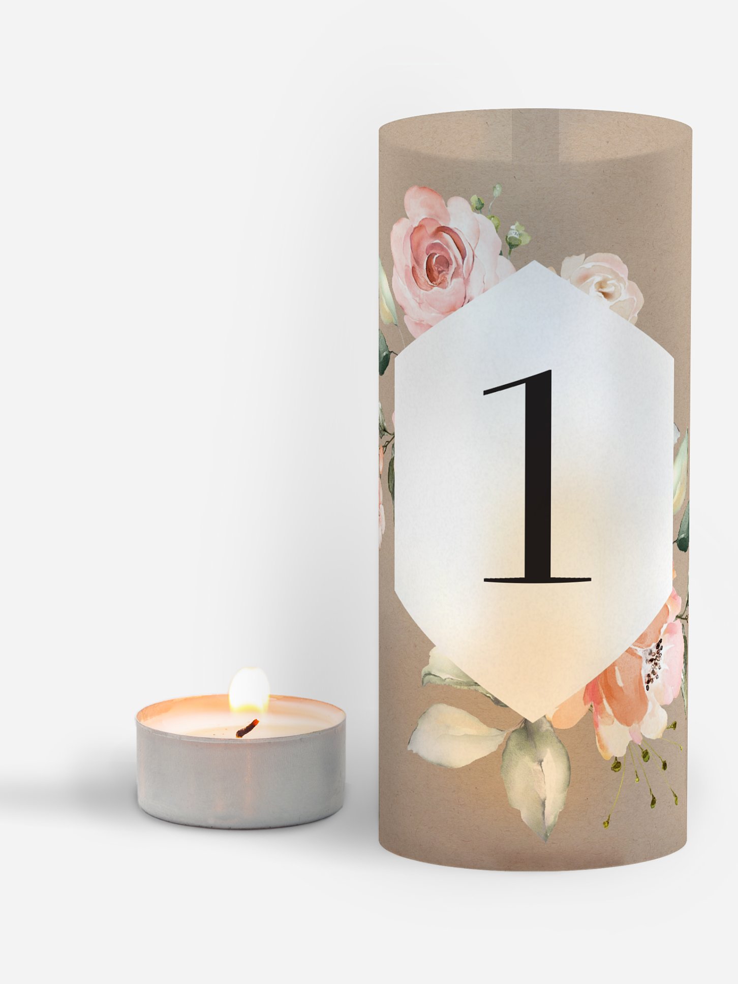Tischnummer Soft Florals