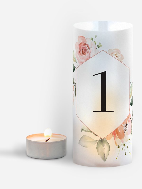 Tischnummer Soft Florals