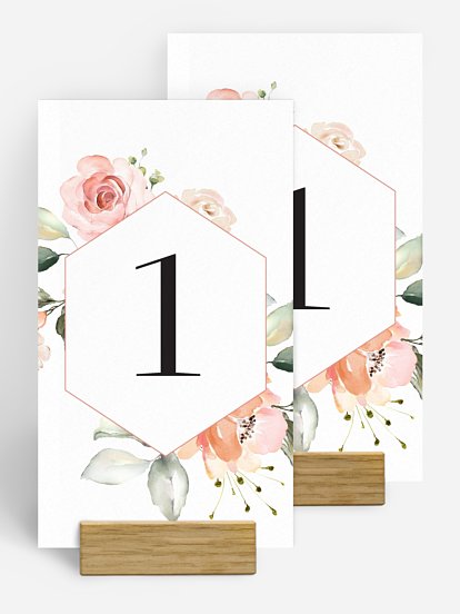 Tischnummer Soft Florals