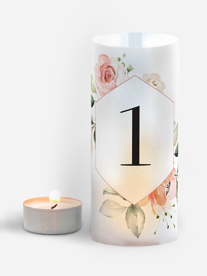 Tischnummer Soft Florals