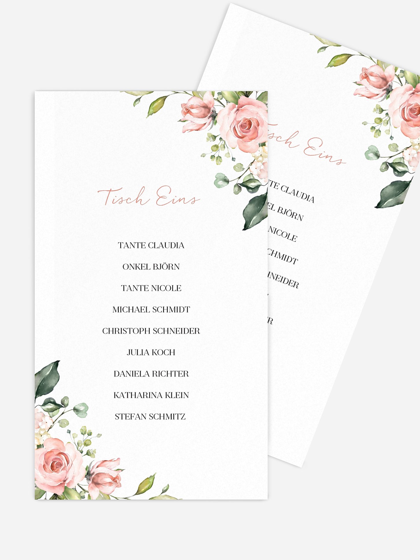 Gruppentischkarte Soft Florals