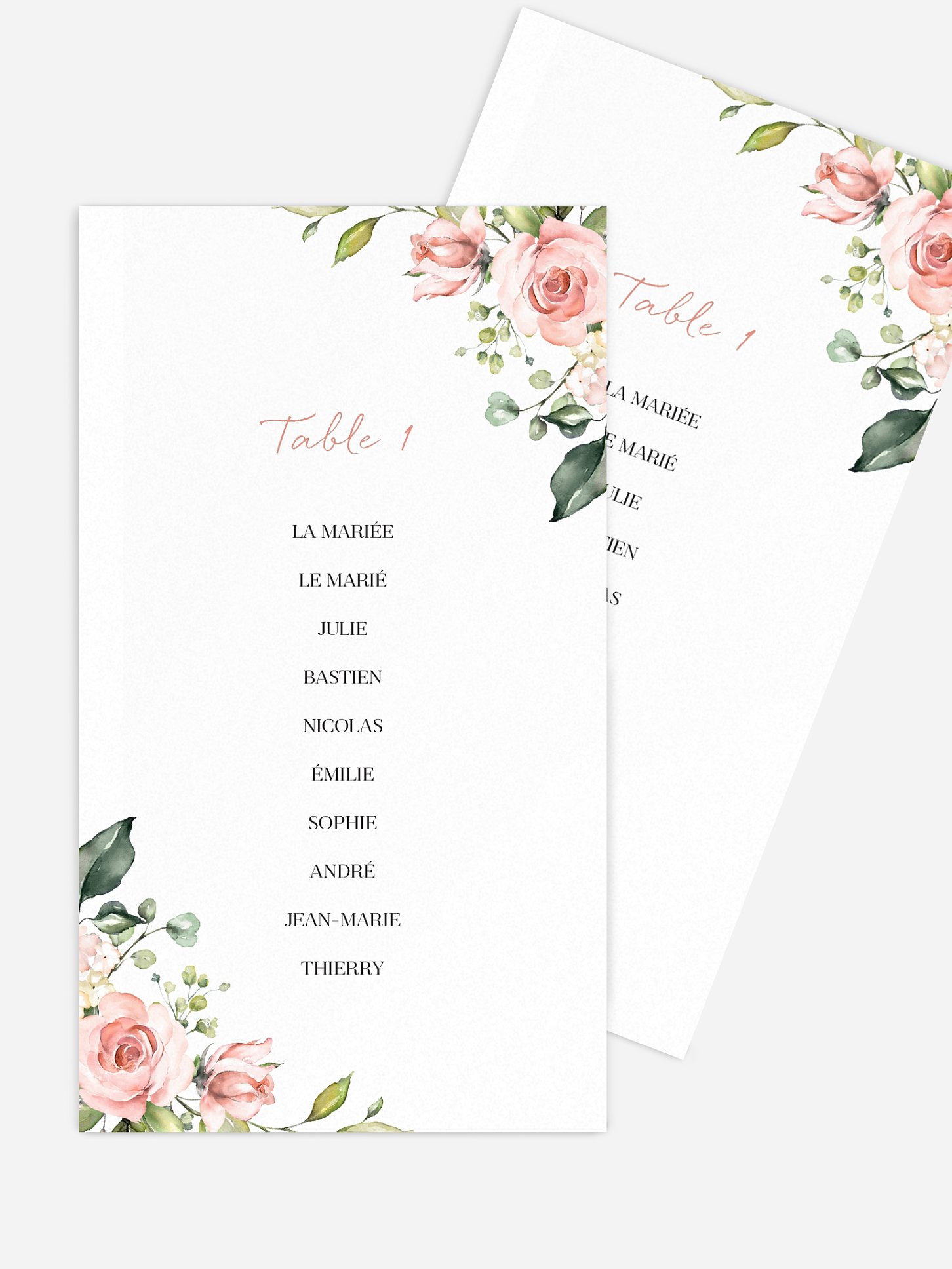 Nom de table mariage Soft Florals