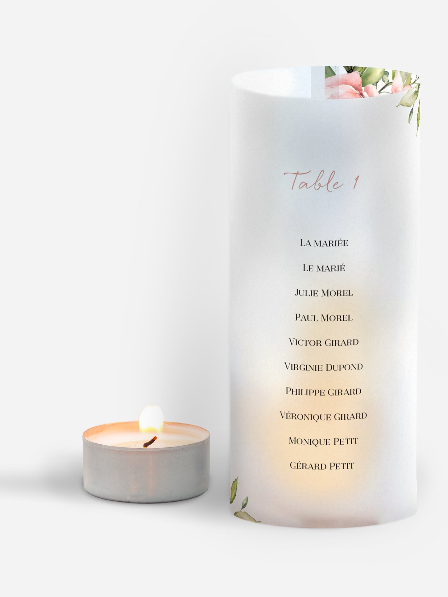 Nom de table mariage Soft Florals