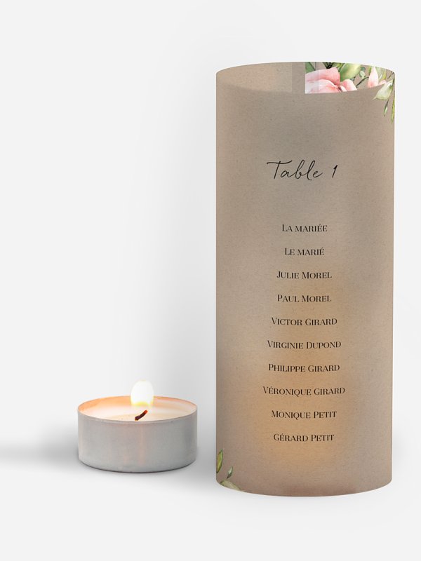 Nom de table mariage Soft Florals