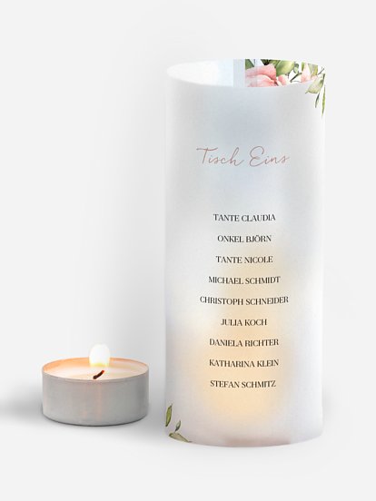 Gruppentischkarte Soft Florals