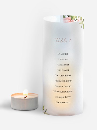 Nom de table mariage Soft Florals