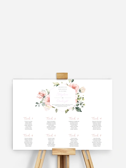 Sitzplan Plakat Soft Florals
