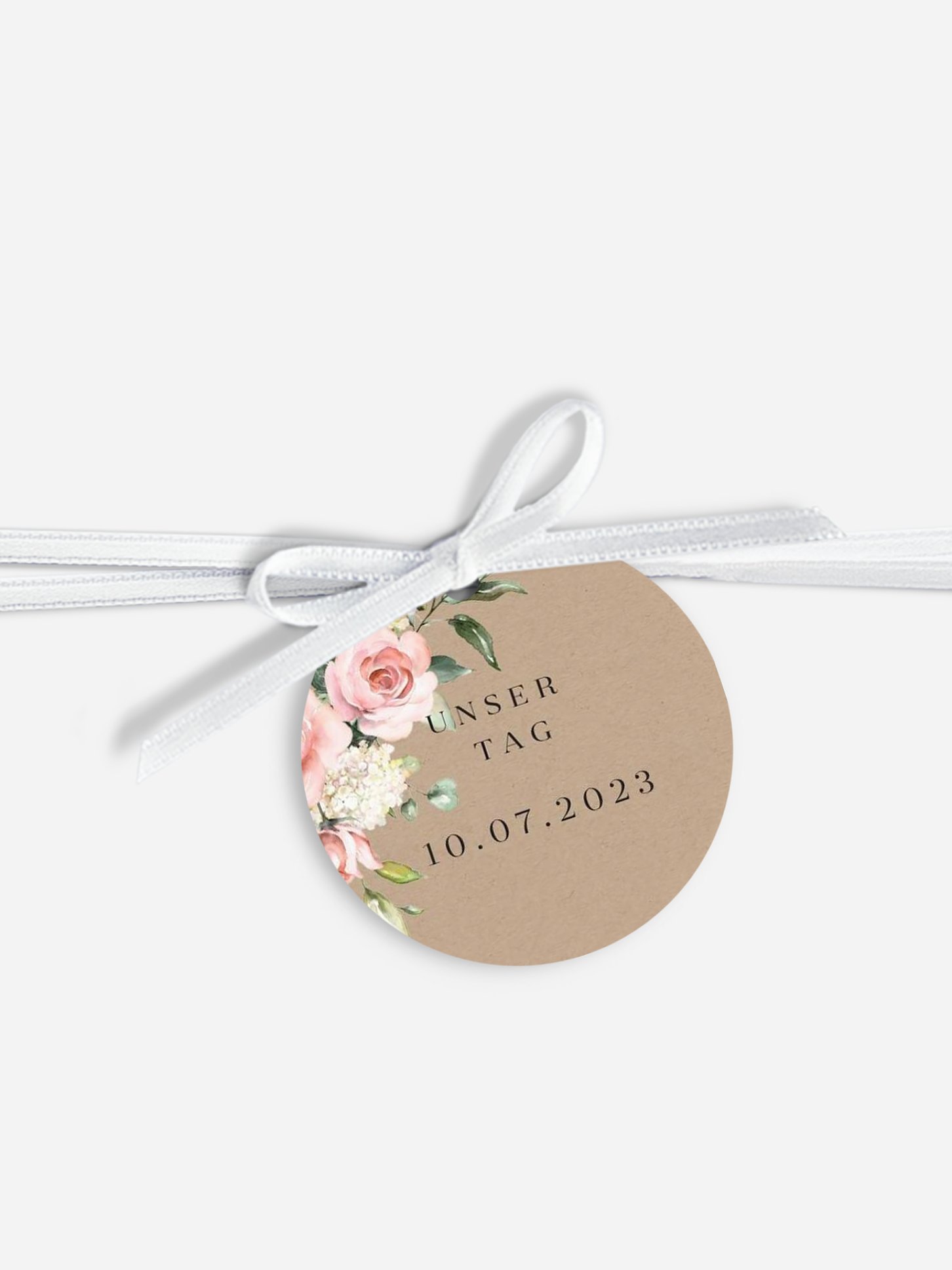 Anhänger mit Band zur Hochzeit Soft Florals