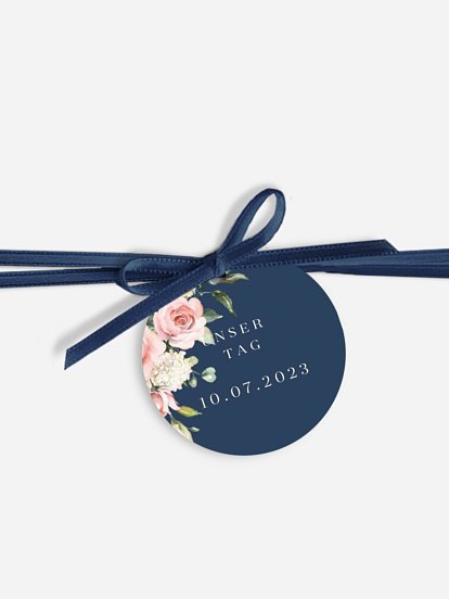 Anhänger mit Band zur Hochzeit Soft Florals