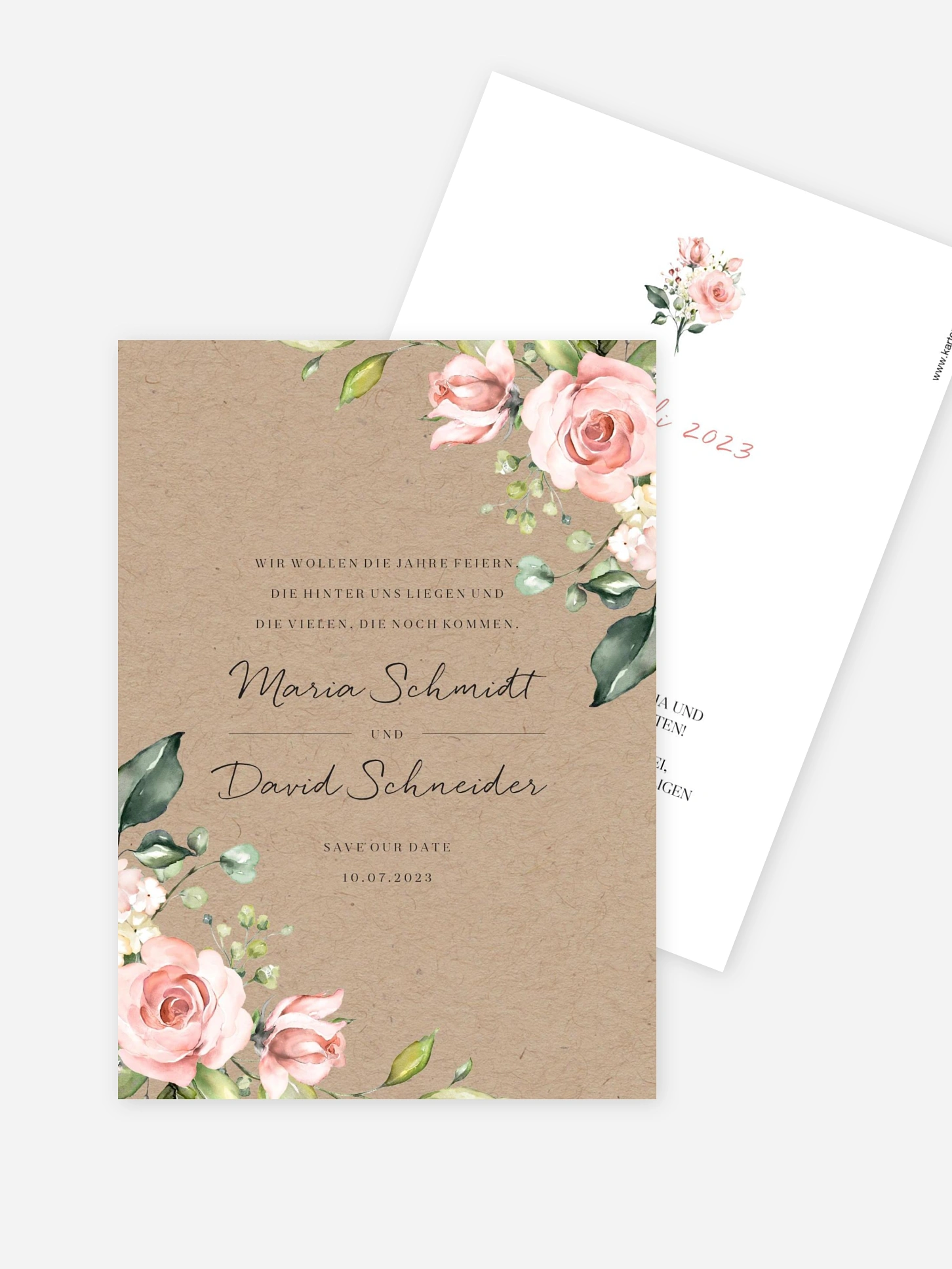 Save-the-Date Karte Soft Florals