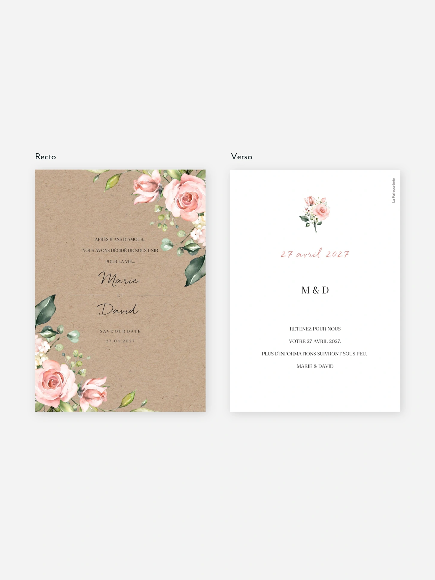 Save the date Soft Florals