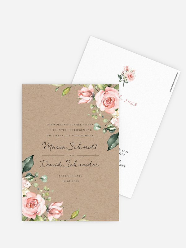 Save-the-Date Karte Soft Florals