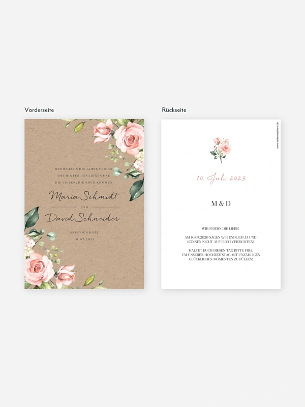 Save-the-Date Karte Soft Florals