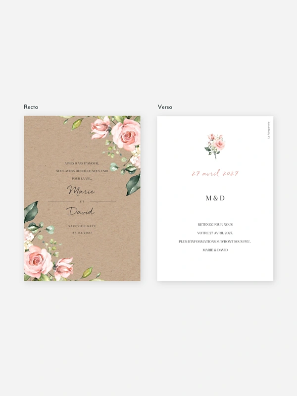 Save the date Soft Florals